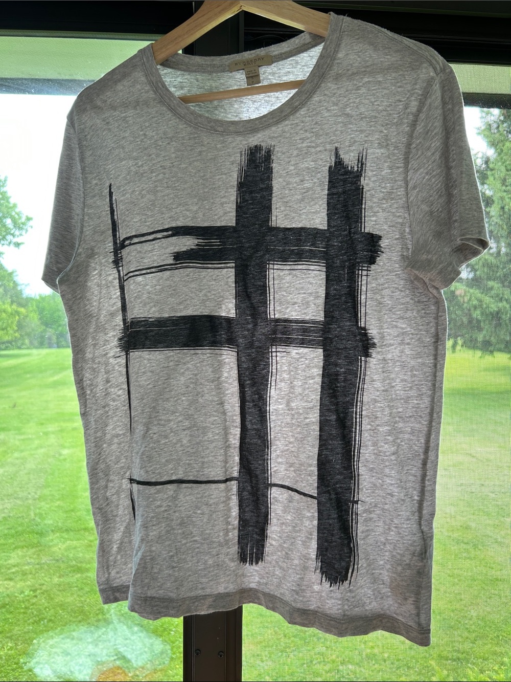 Burberry Brit Grey Graphic Short-Sleeve Shirt
